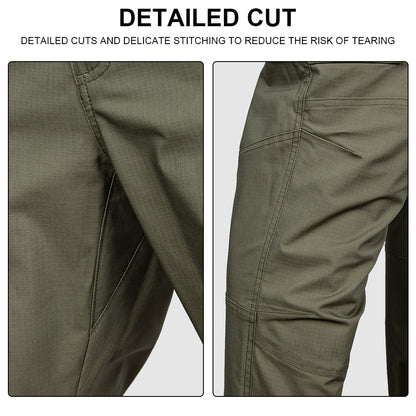 SINAIRSOFT Men's Tactical Work Pants 3D Cut Waterproof Adjustable Waist Conceal Pockets
