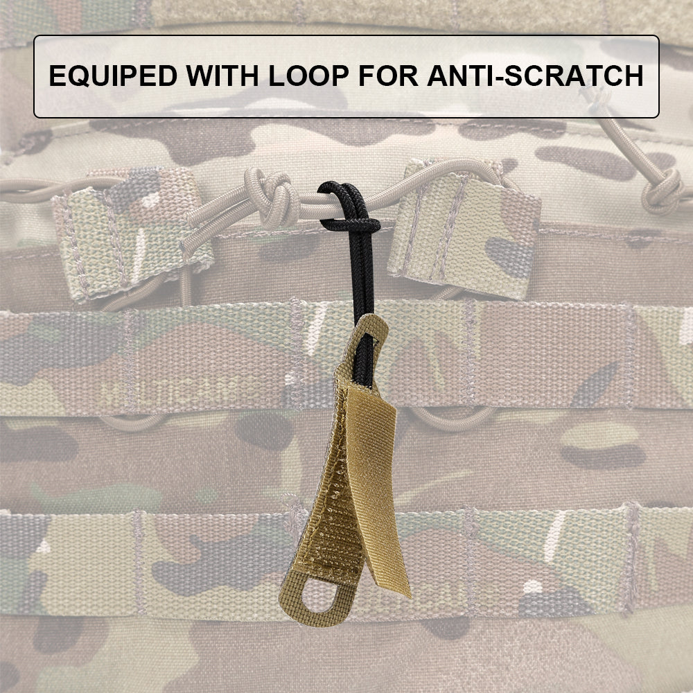 SINAIRSOFT Tactical Zipper Pulls Hook&Loop Zipper Handle Drawstring Gear