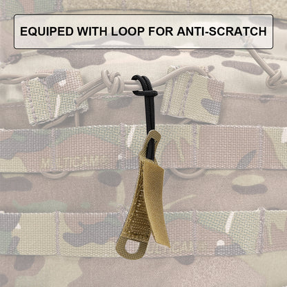 SINAIRSOFT Tactical Zipper Pulls Hook&Loop Zipper Handle Drawstring Gear