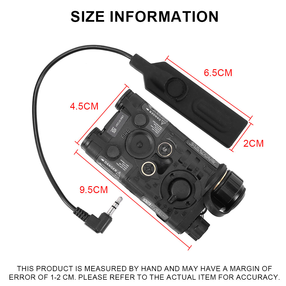 Tactical Red IR Laser Pointer Sight LED Flashlight Battery Box