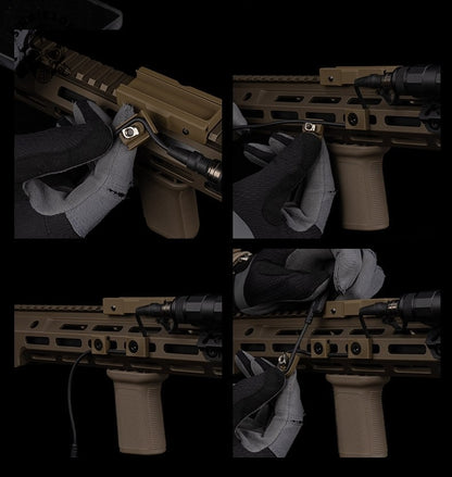 SINAIRSOFT Tactical M-LOK Cable Clip Wire Guide System Flashlight Tail Picatinny Rail Cover