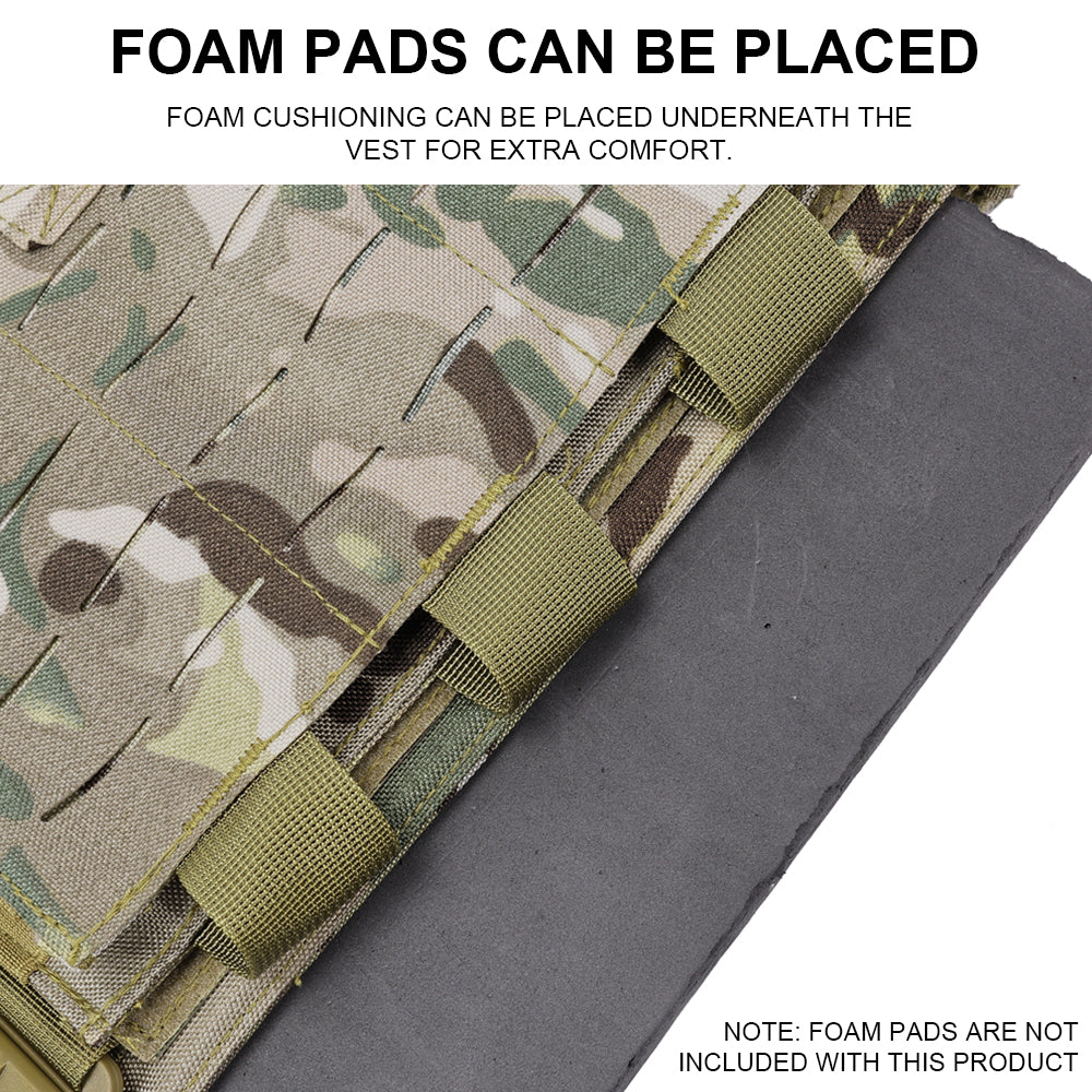 SINAIRSOFT Tactical Vest Adjustable CS Plate Carried Vest Quick Release laser cut