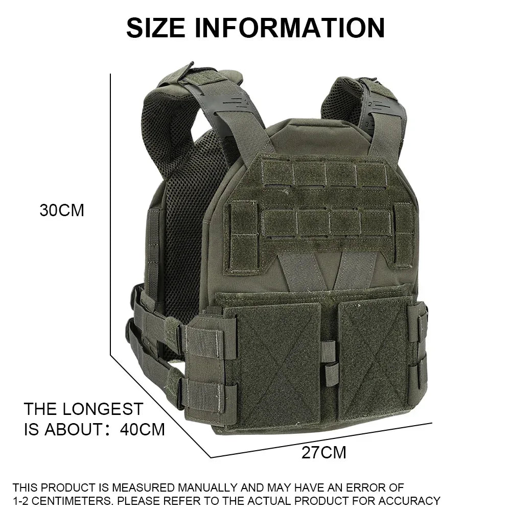 SINAIRSOFT KZ Plate Carrier سترة تكتيكية سريعة التحرير منخفضة الارتفاع بنظام مولي