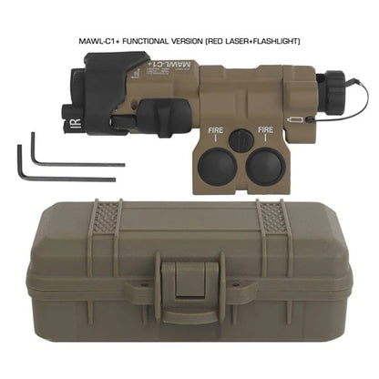 SINAIRSOFT MAWL-C1 Functional Version Red/Green Laser Light Rail Flashlight