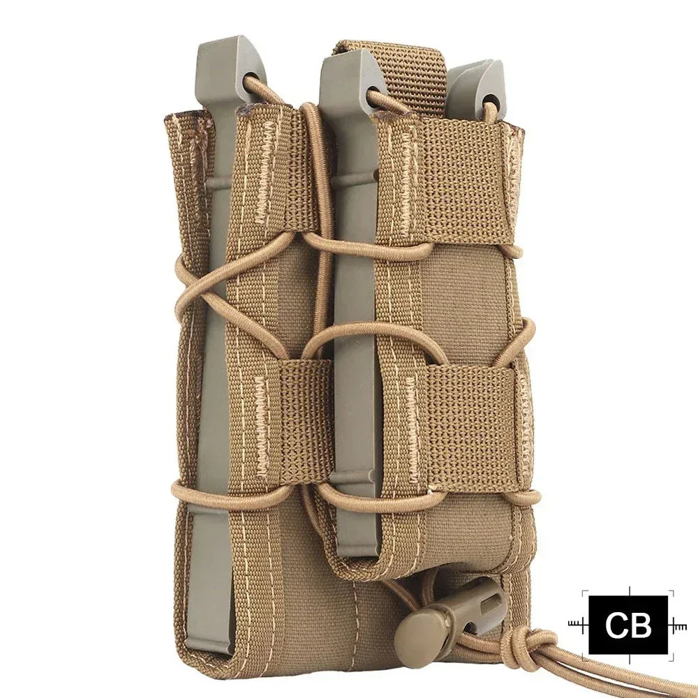 حقيبة مجلات مزدوجة SINAIRSOFT التكتيكية بنظام مولي مقاس 9 ملم/5.56 ملم للحزام