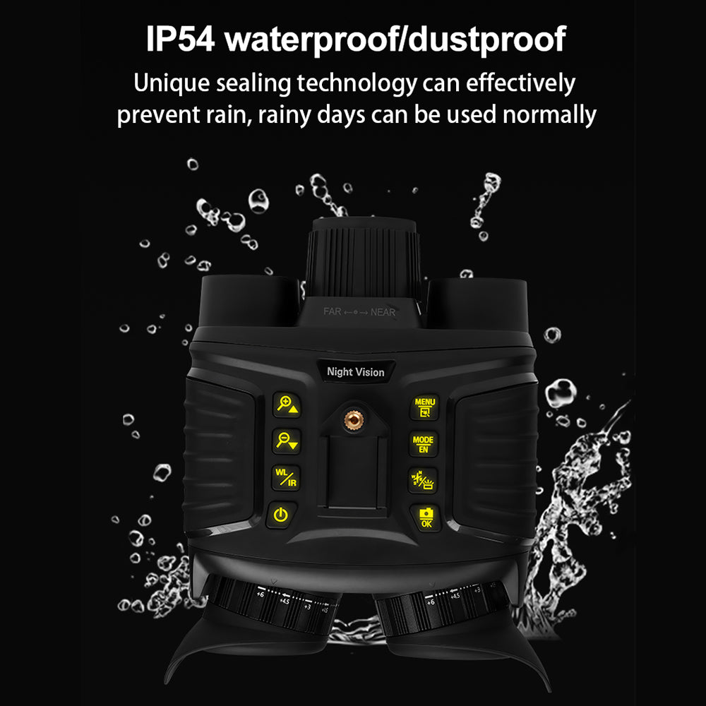 SINAIRSOFT Digital Infrared Night Vision Binoculars 4K 3D Head Mounted Goggles 8X Zoom 300M