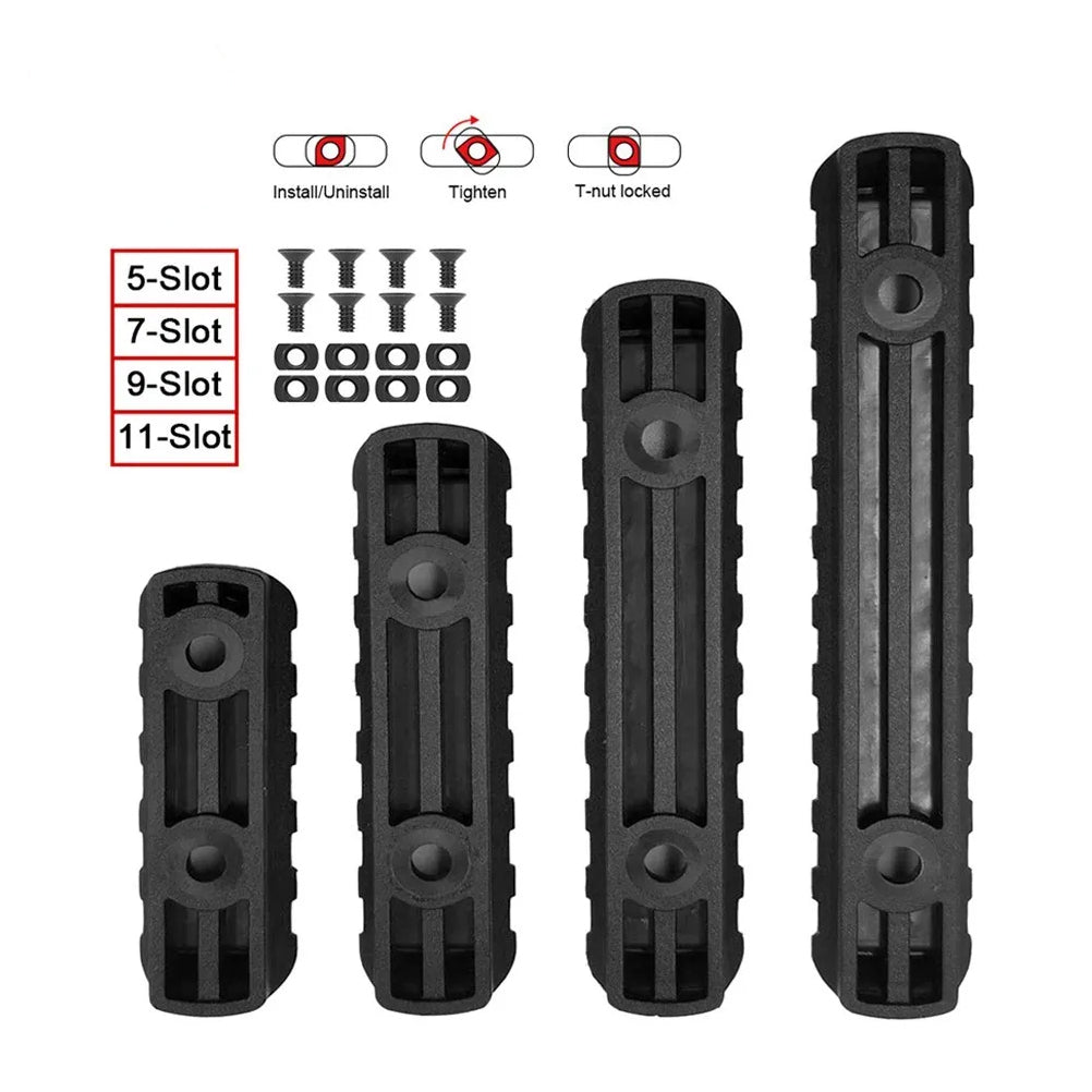 SINAIRSOFT M-Lok Rail Section 5 7 9 11 Slot Polymer Picatinny Rail M-LOK Rail 4 Pcs