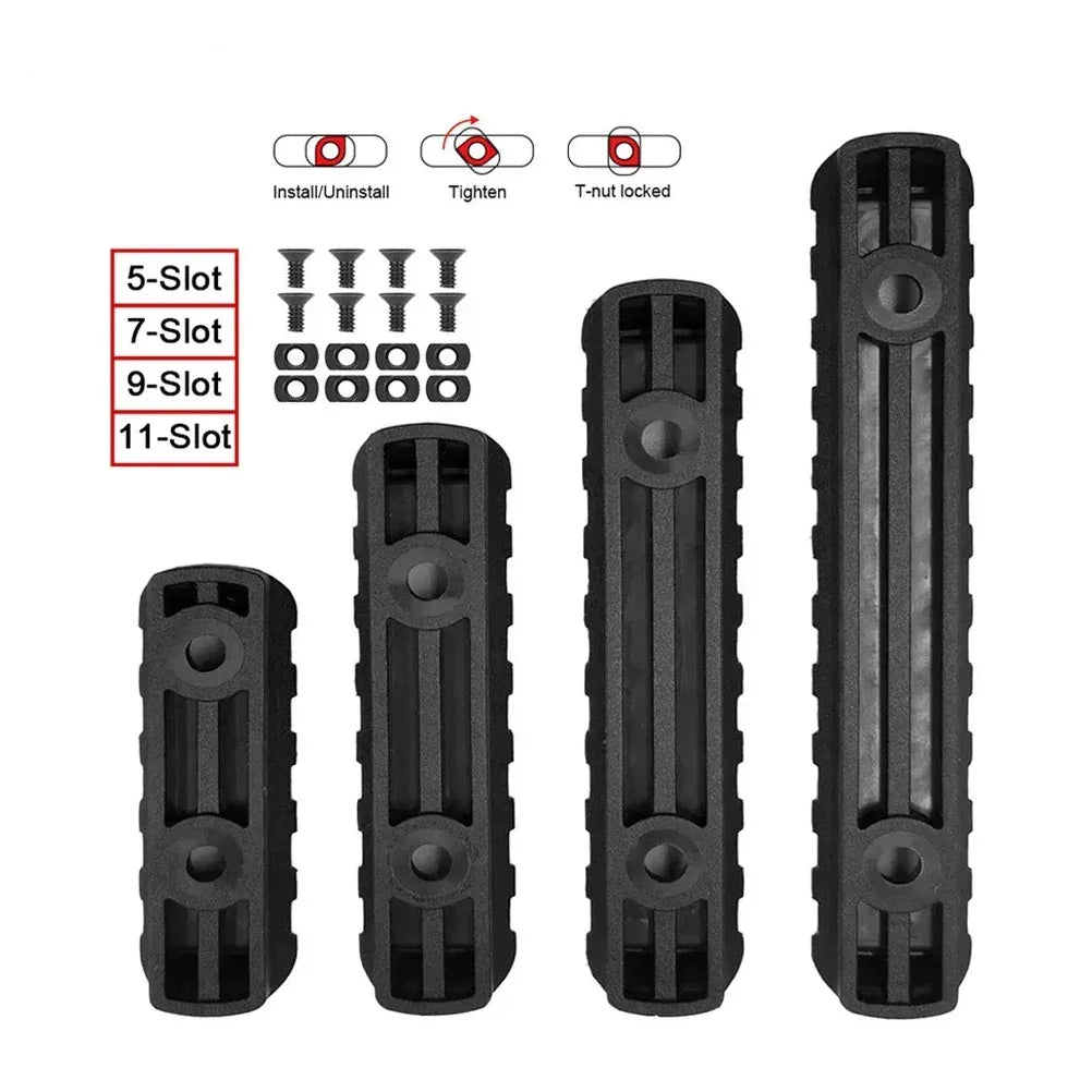 SINAIRSOFT M-Lok Rail Section 5 7 9 11 فتحة بوليمر بيكاتيني M-LOK Rail 4 قطع