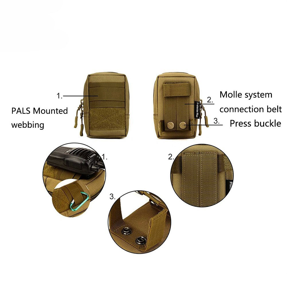 SINAIRSOFT Tactical Molle Pouch Belt Waist Bag Hunting Phone Bag
