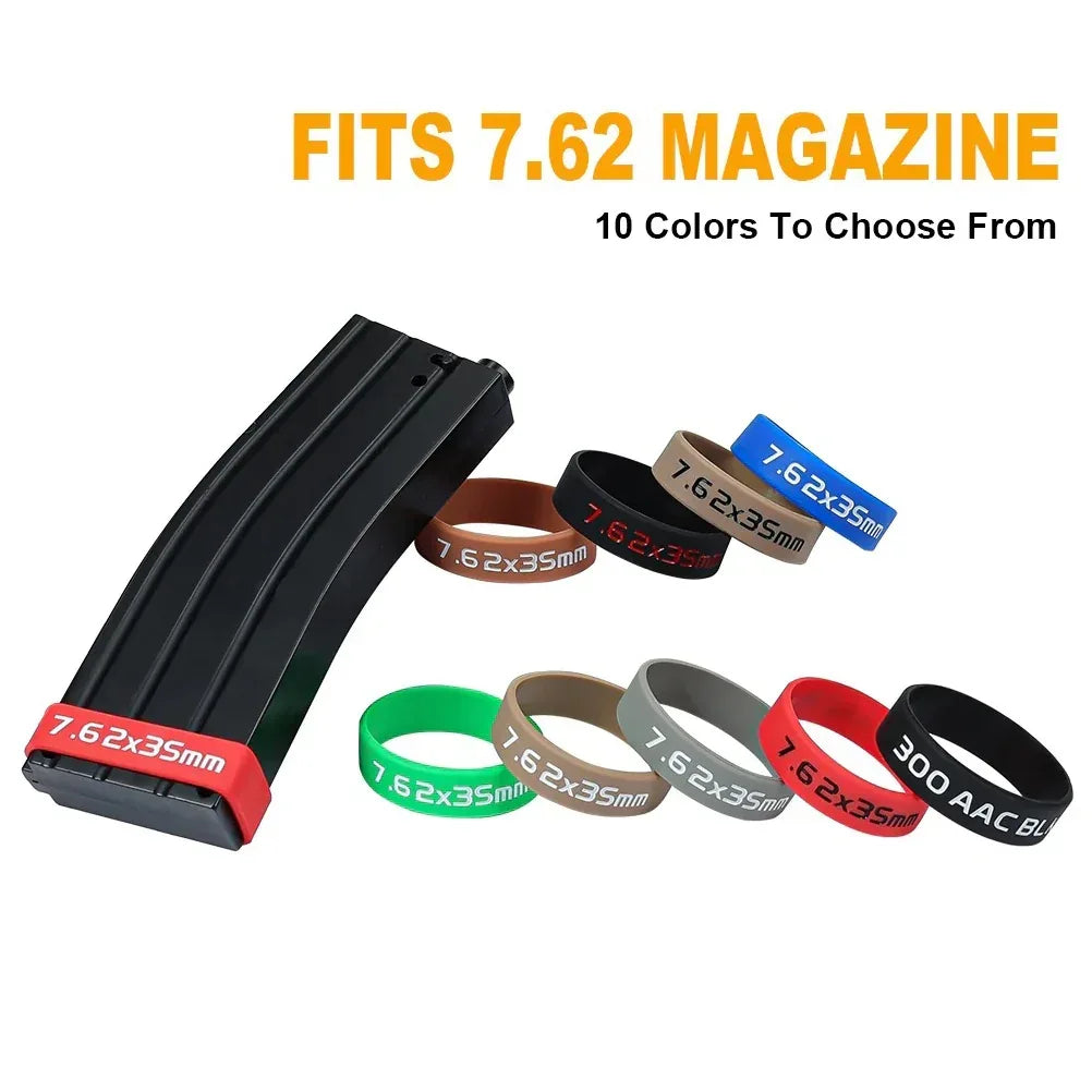 SINAIRSOFT Tactical Magazine Marking Band Airsoft Rifle Elastic Mag Rubber Ring 7.62