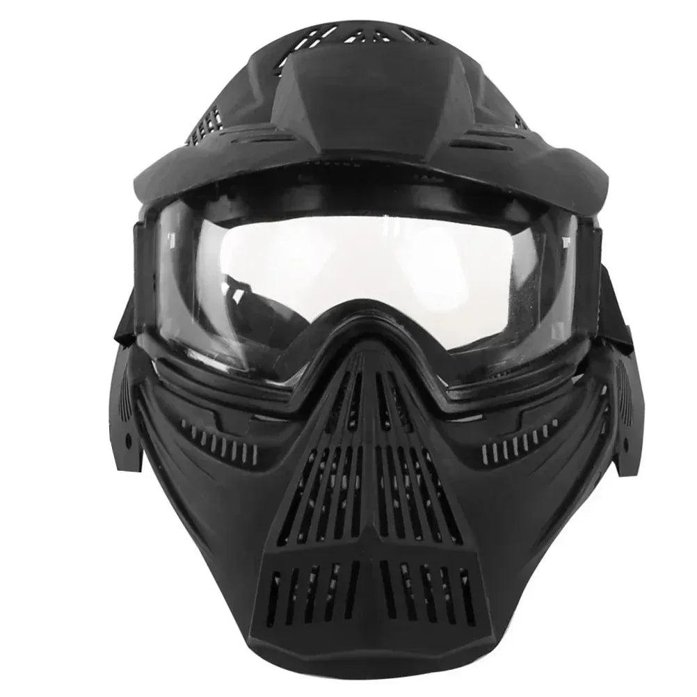 SINAIRSOFT Tactical Full Face Protective Safety Mask CS Helmet W/ Goggles