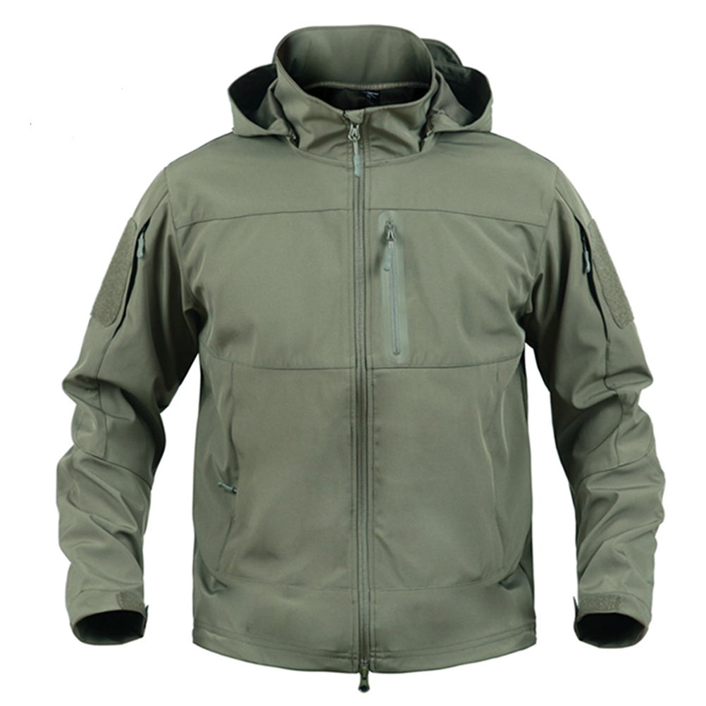 SINAIRSOFT Men's Tactical Soft Shell Polyester Windbreaker Coat