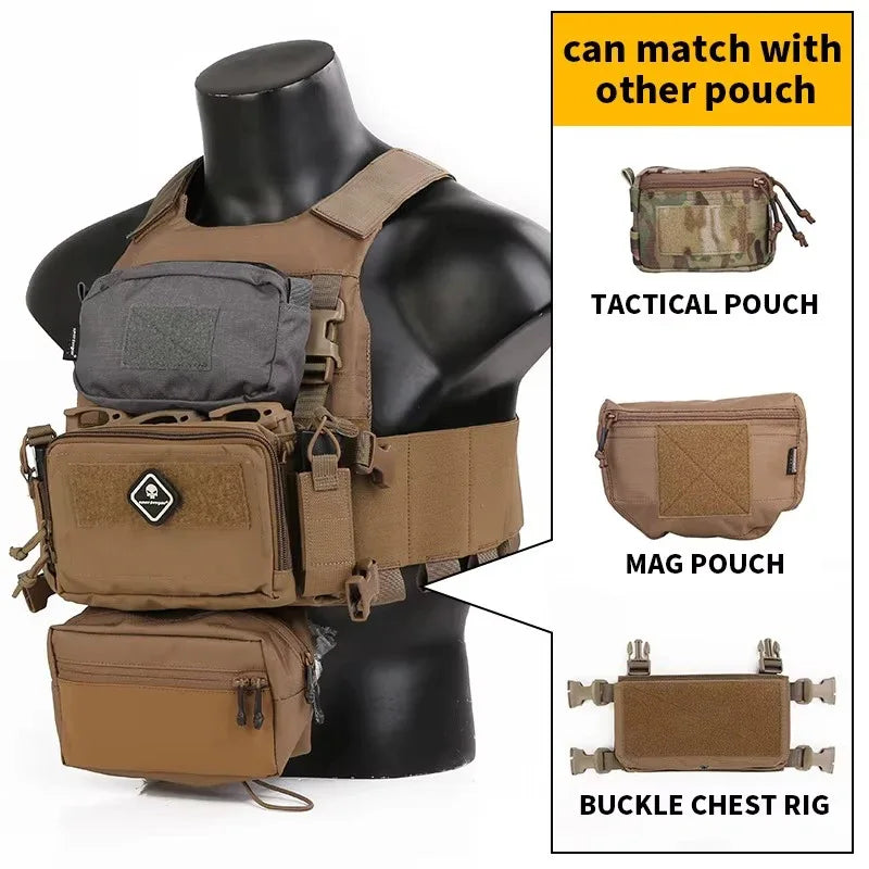 حقيبة Emersongear التكتيكية FCS Slicker Plate Carrier Sack Pouch Micro Fight Chassis Vest