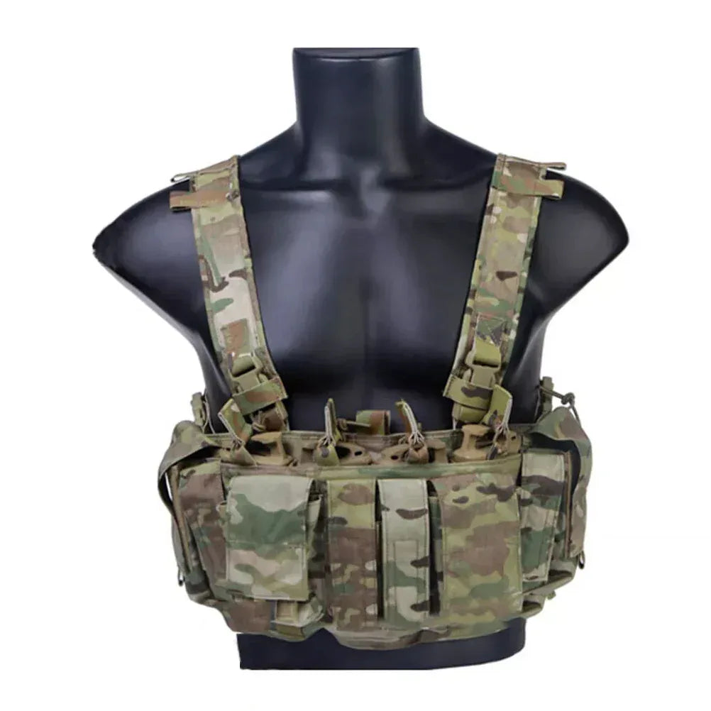 EMERSONGEAR MF Tactical Chest Rig UW Gen IV مع حقيبة راديو وحافظة مسدس ذخيرة 5.56 9 ملم