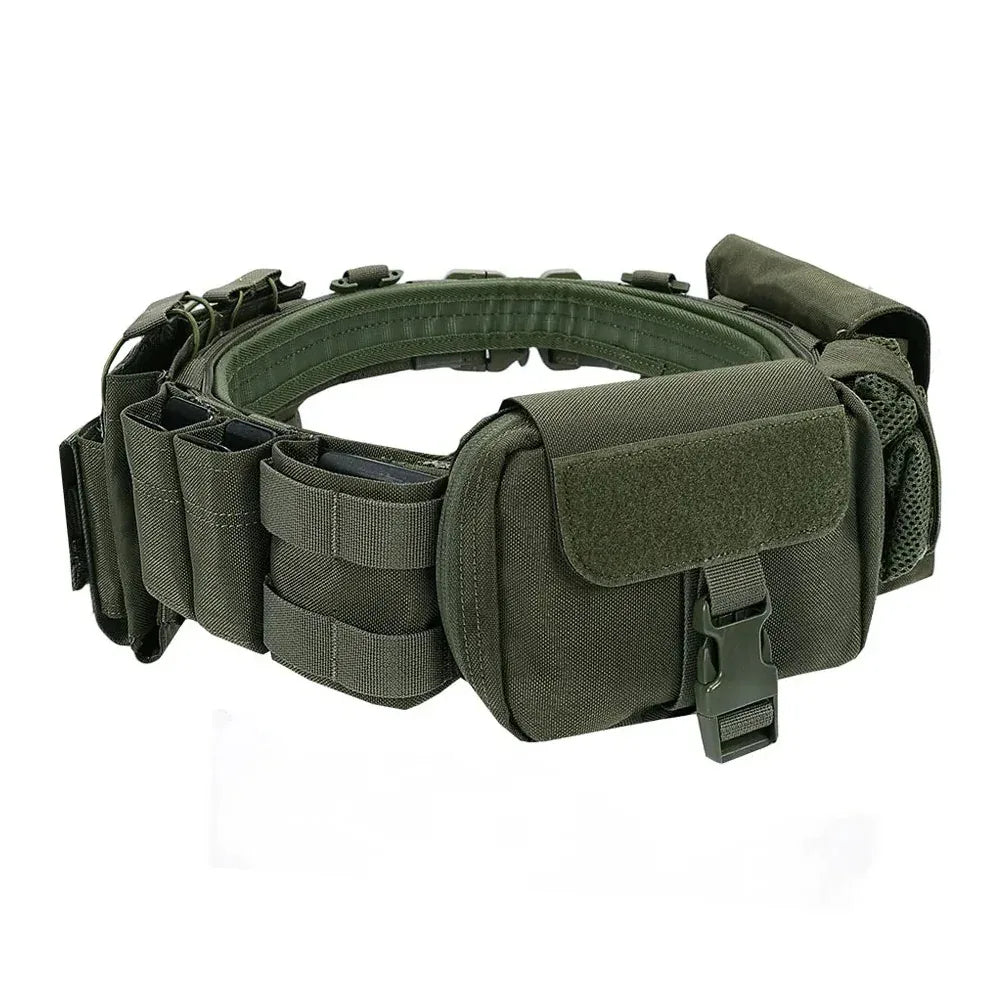 SINAIRSOFT طقم حزام تكتيكي من النايلون 1000D مع حزام مزدوج وحقيبة مجلة 5.56/7.62