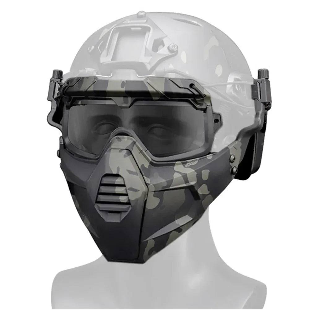 مجموعة قناع ونظارات حماية تكتيكية نصف وجه من SINAIRSOFT