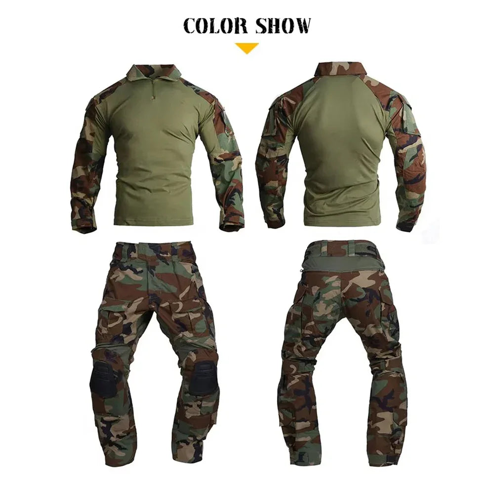 EMERSONGEAR E3 Tactical Mens Shirt Hunting Tops Clothing E3 Camoflage Combat Shirt