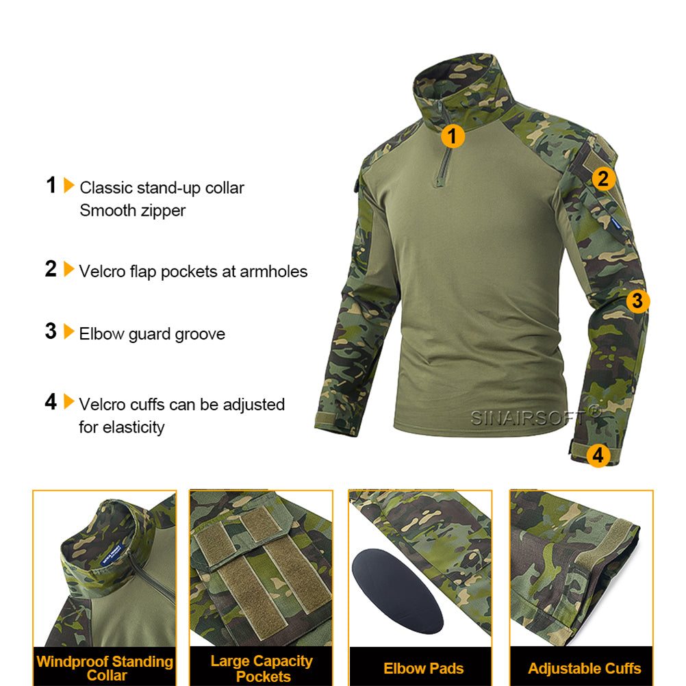 SINAIRSOFT Tactical Mens Airsoft Gen3 G3 Combat Suit Shirt Pants Special Forces Uniform