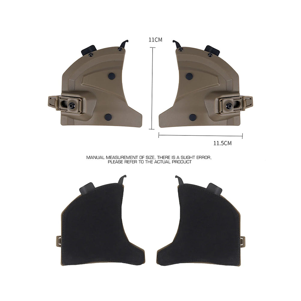 SINAIRSOFT Tactical Helmet 3.0 Guide Rail Side Ear Cover Protection Earmuffs Accessories