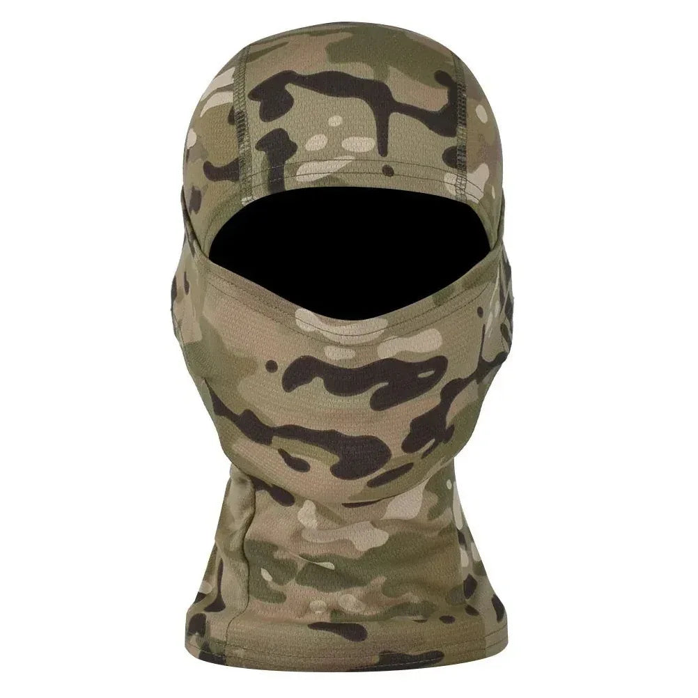 قناع وجه للرأس بالكامل وقبعة مموهة تكتيكية من SINAIRSOFT، وشاح رقبة للحماية من الرياح لركوب الدراجات