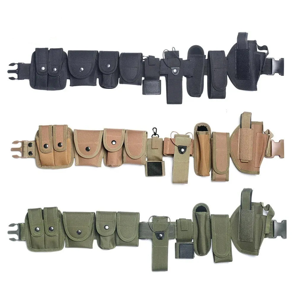 SINAIRSOFT Outdoor Men Belts Multi-function Tactical Belt Security Police Guard