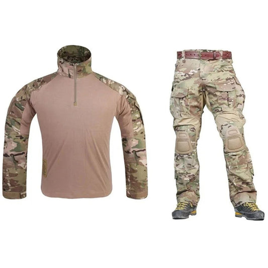 EMERSONGEAR G3 Combat Uniform Airsoft Shirt Pants with Knee Pads Tactical BDU Hunting o Clothes