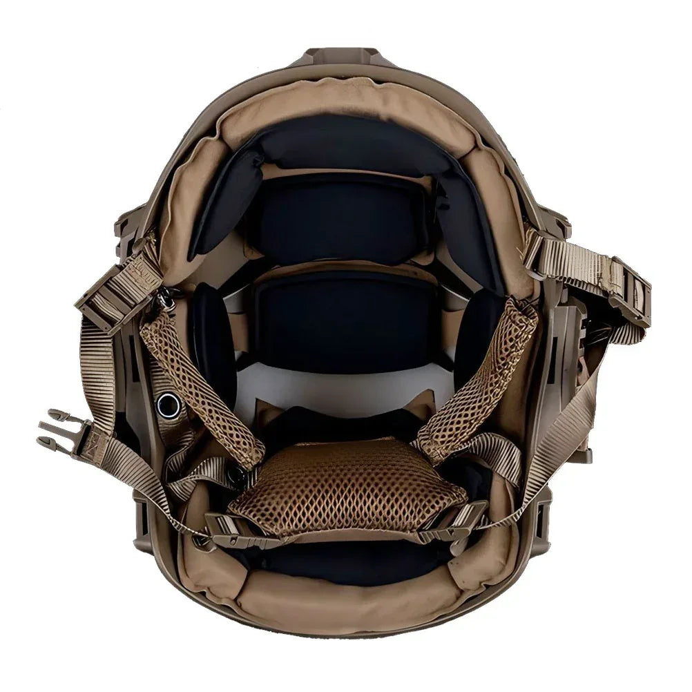 نظام تعليق خوذة تكتيكية بقرص من SINAIRSOFT، حزام ذقن قابل للتعديل