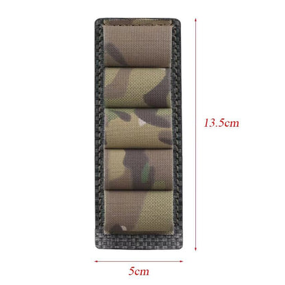 SINAIRSOFT Tactical 5 Round 12 Gauge Ammo Pouch Molle Hanging Sticker Holder Bag