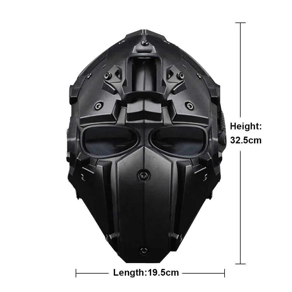 قناع خوذة الوجه الكامل التكتيكي G4 من SINAIRSOFT + نظارات الأمان لكرات الطلاء Airsoft CF CS Game