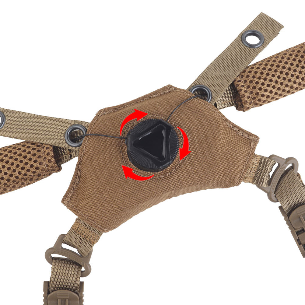 SINAIRSOFT Tactical Helmet Dial Suspension System Chin Strap Adjustable