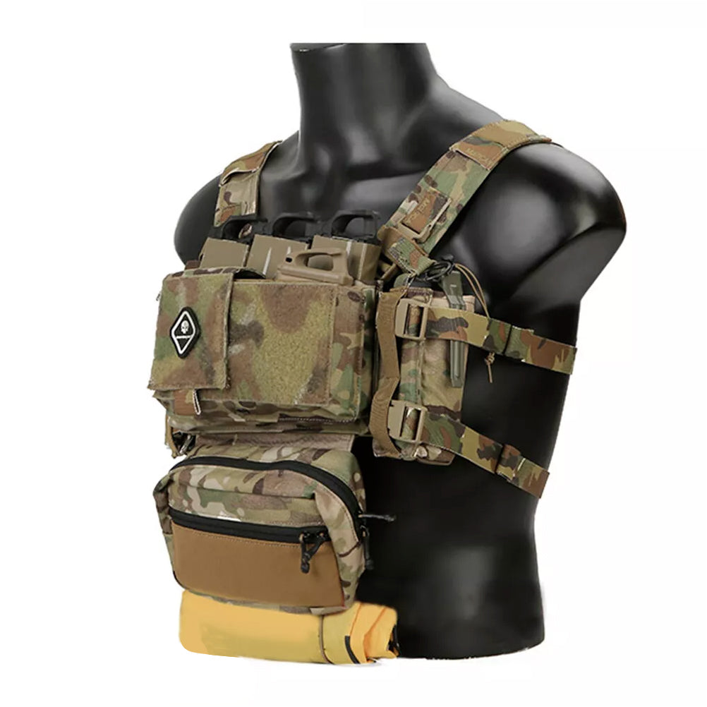 EMERSONGEAR Tactical Chest Rig MK3 Micro Fight Adjust Classic Carrier w/ 5.56 Pouch