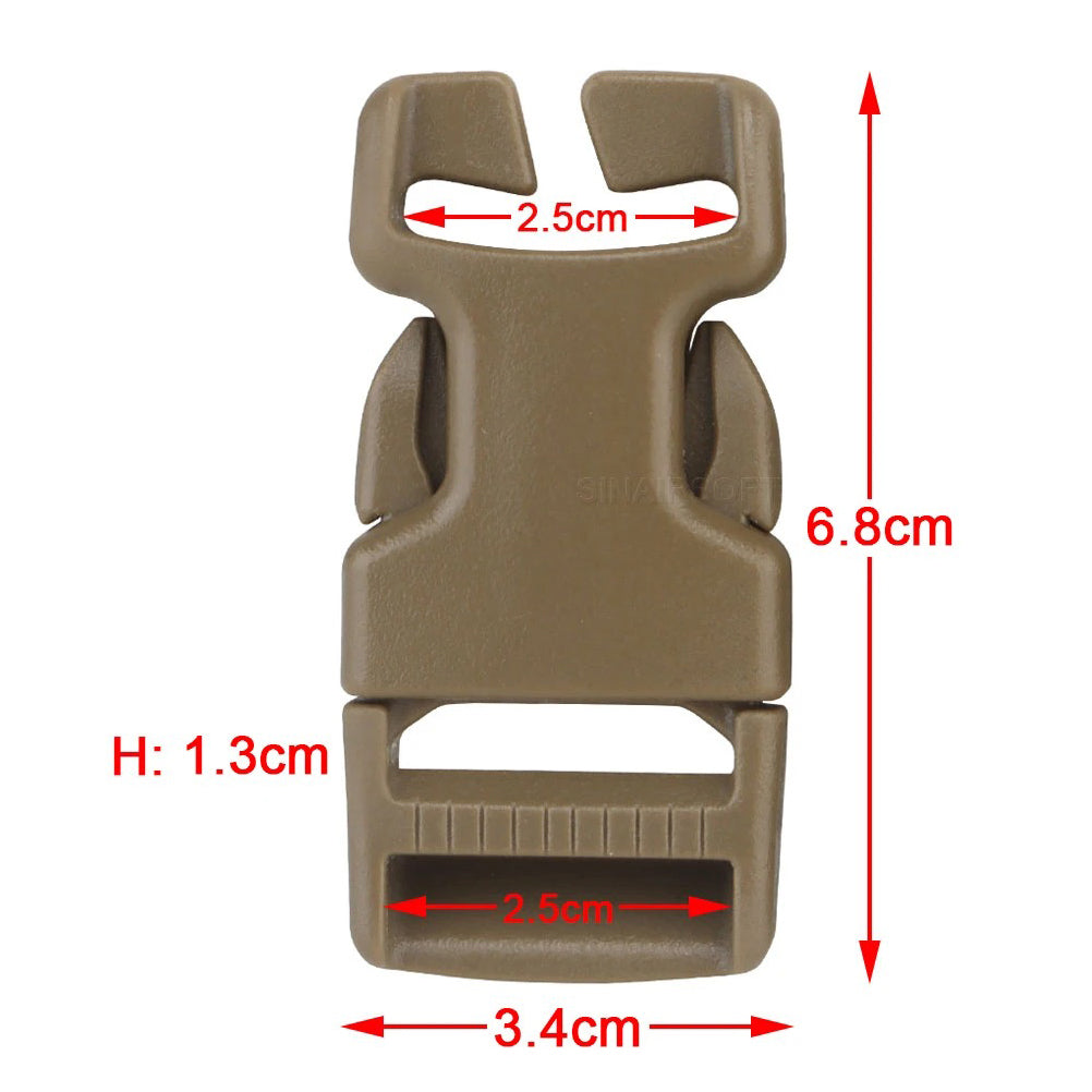 SINAIRSOFT Tactical 1" QASM SRB Buckle Quick Mount Mil-spec MOLLE PALS Webbing Attach Vest