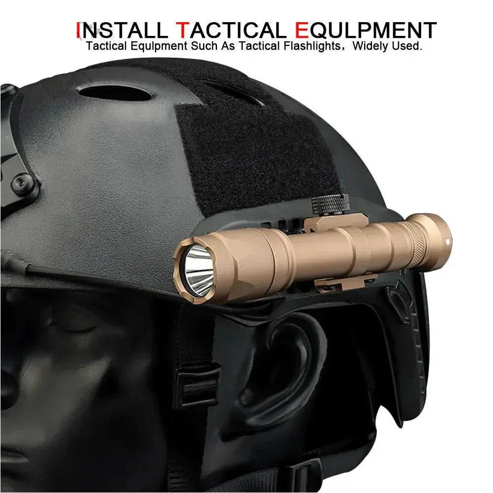 محول حامل مصباح يدوي بقضيب جانبي لخوذة SINAIRSOFT التكتيكية قابل للدوران 360 درجة
