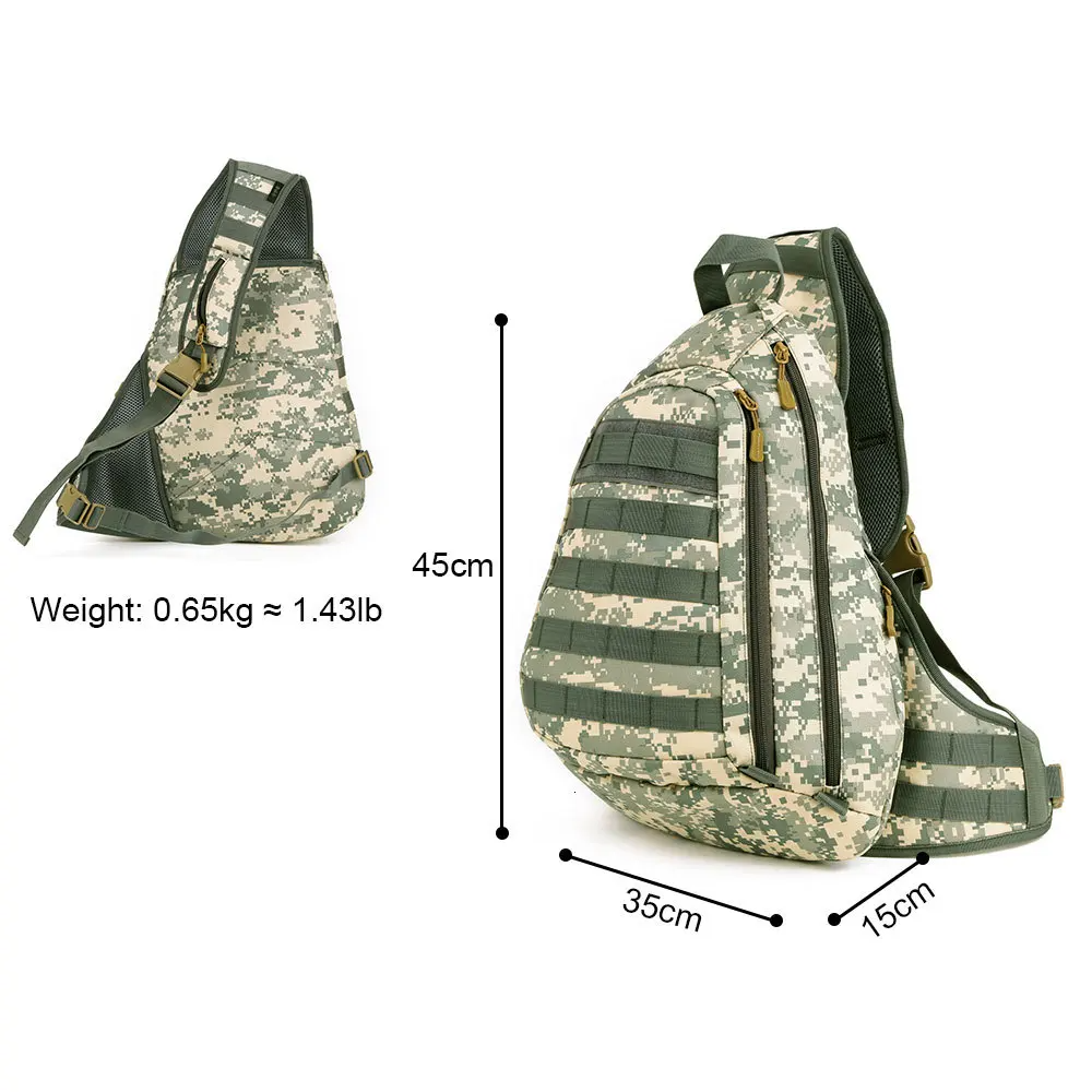 SINAIRSOFT Tactical Backpack 14 Inches Laptop Chest Bag Shoulder Bags