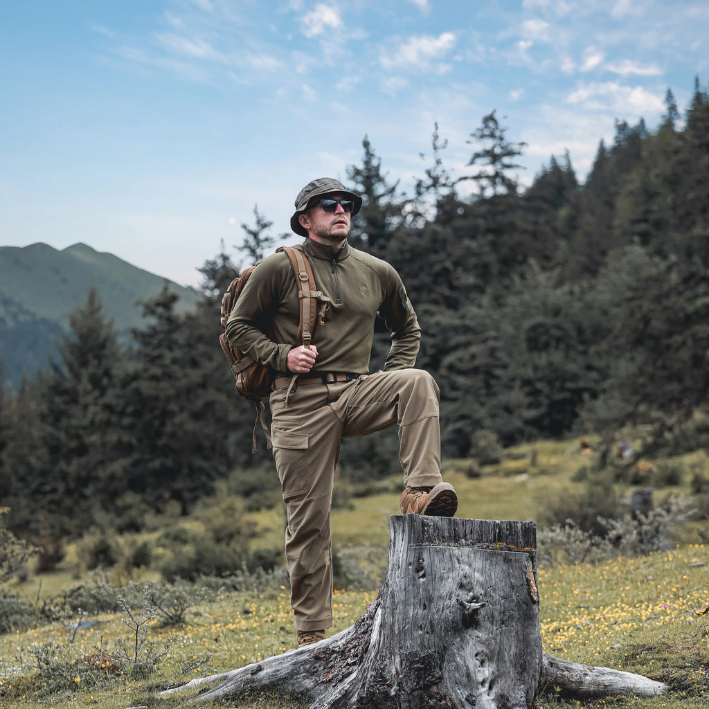 EMERSONGEAR Blue Label سويت شيرت بقبعة "ستيلث" بأكمام طويلة قمصان تكتيكية