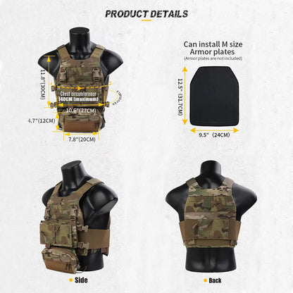 EMERSONGEAR Tactical FCS Slicker Plate Carrier Sack Pouch Micro Fight Chassis Vest