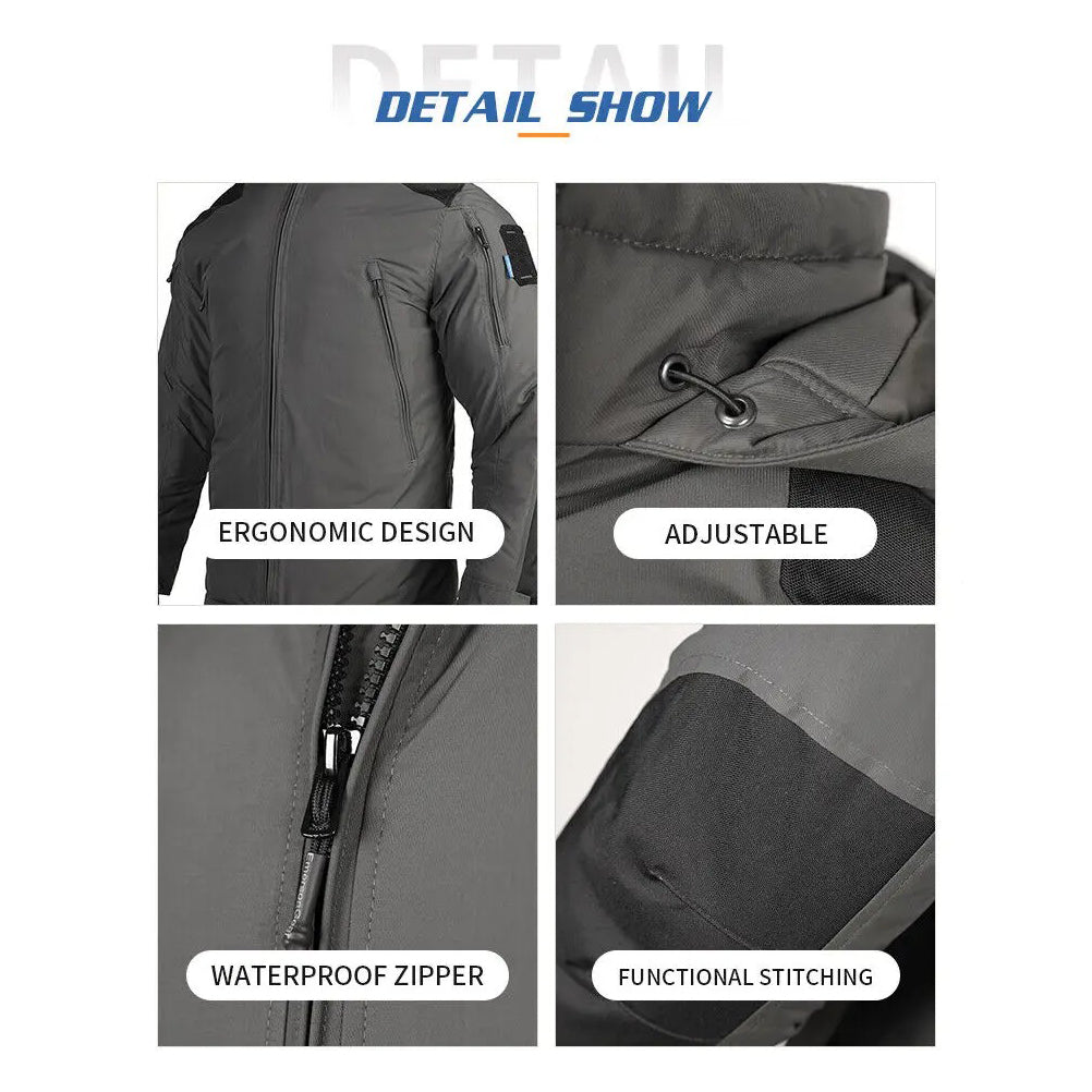 SINAIRSOFT Men's Tactical Jacket Winter Warm Windproof Military Coat