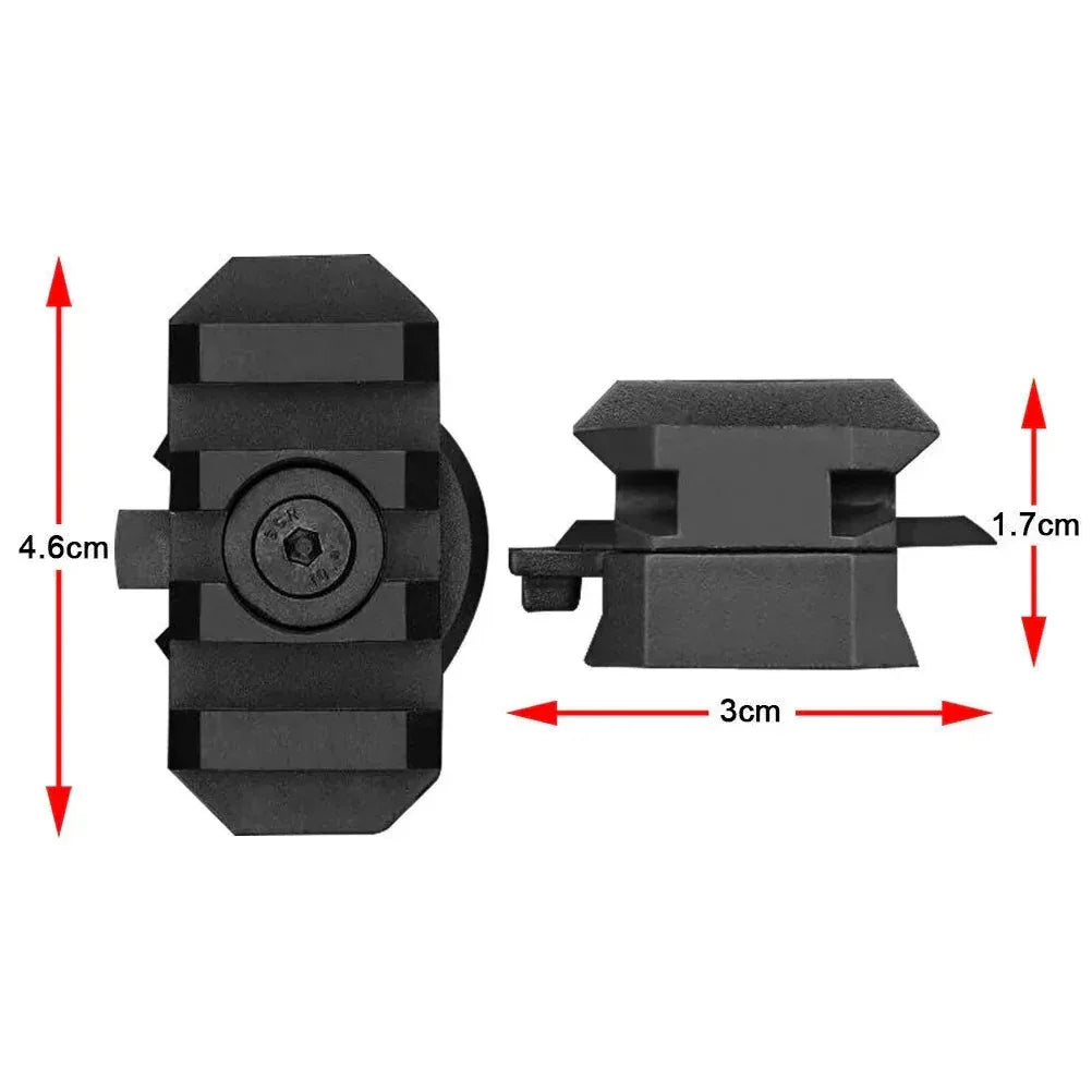 SINAIRSOFT Tactical Helmet Side Rail Flashlight Mount Adapter 360 Degree Rotat