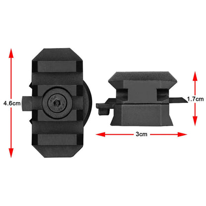 SINAIRSOFT Tactical Helmet Side Rail Flashlight Mount Adapter 360 Degree Rotat