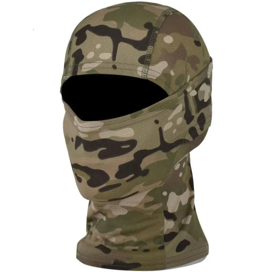 قناع وجه للرأس بالكامل وقبعة مموهة تكتيكية من SINAIRSOFT، وشاح رقبة للحماية من الرياح لركوب الدراجات