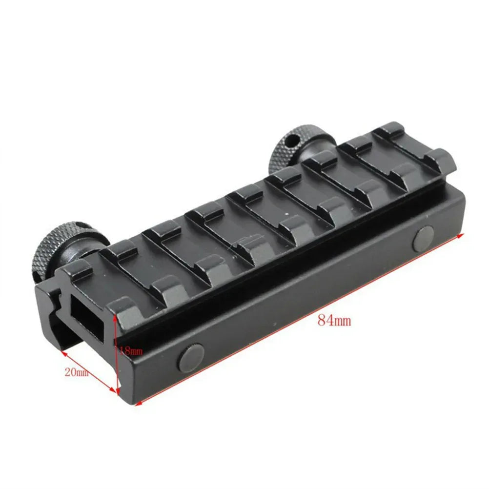 قاعدة تثبيت منظار SINAIRSOFT تكتيكية منخفضة الارتفاع 20 ملم Weaver Picatinny 8 فتحات QD بقضبان رافعة