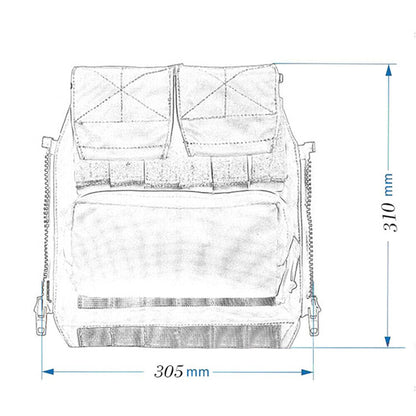 EMERSONGEAR Molle Zip Panel Bag Magazine Pouch