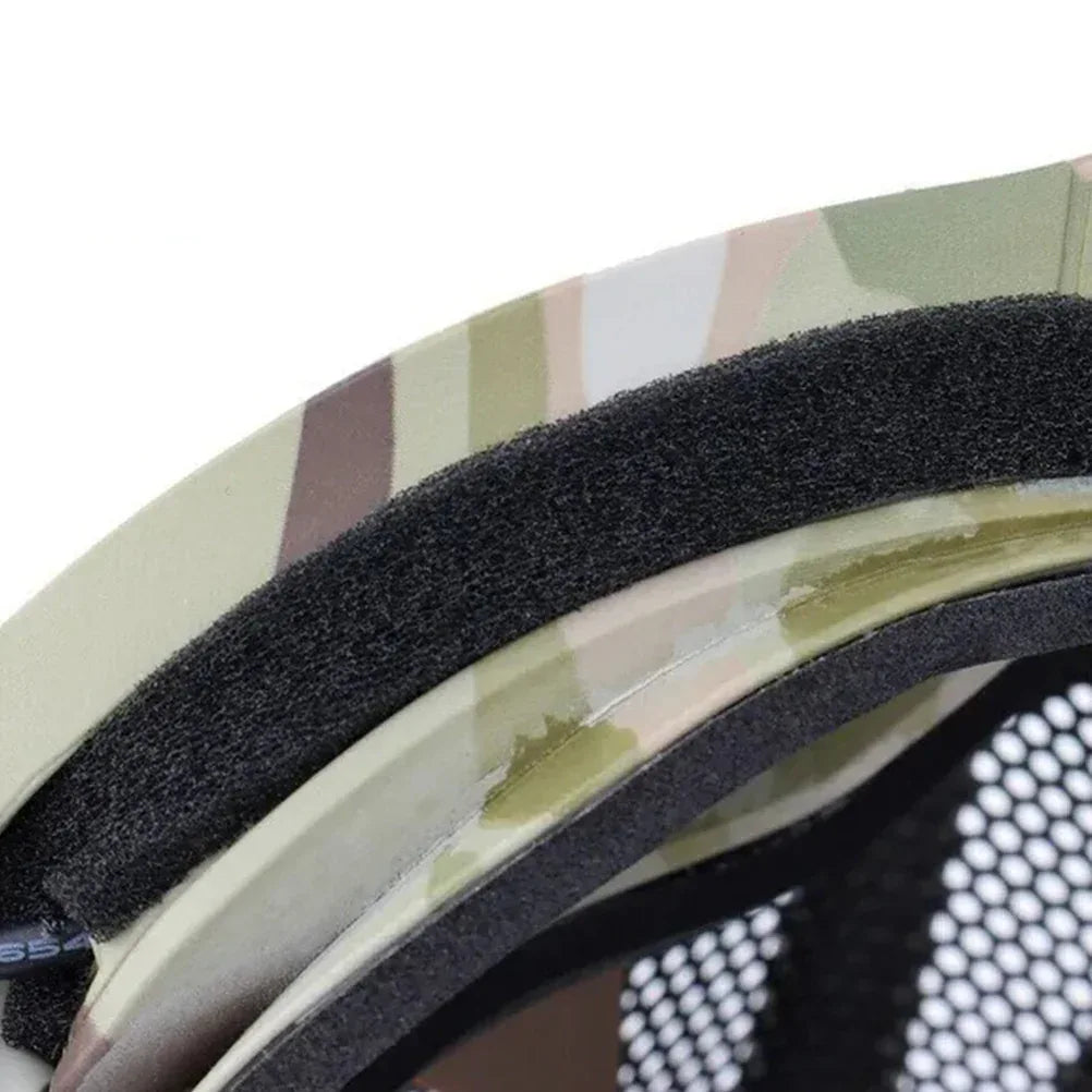 قناع وجه كامل تكتيكي مضاد للضباب من SINAIRSOFT مع مروحة وعدسة ونصف قناع وجه (مجموعة)