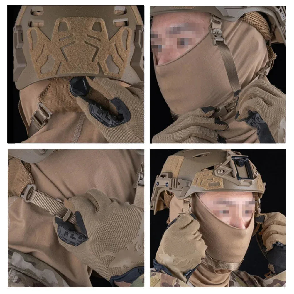 نظام تعليق خوذة تكتيكية بقرص من SINAIRSOFT، حزام ذقن قابل للتعديل