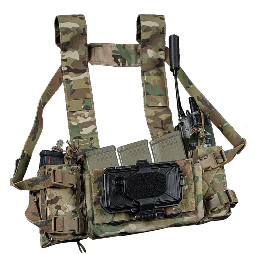 لوحة MOLLE تكتيكية من SINAIRSOFT، غطاء أمامي معلق من Micro Fight Chassis بخطاف لصدرية الصدر