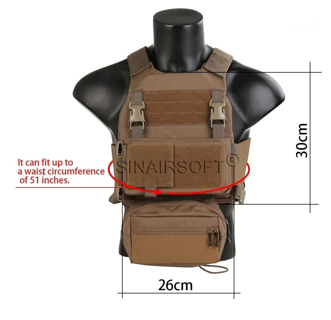 حقيبة Emersongear التكتيكية FCS Slicker Plate Carrier Sack Pouch Micro Fight Chassis Vest