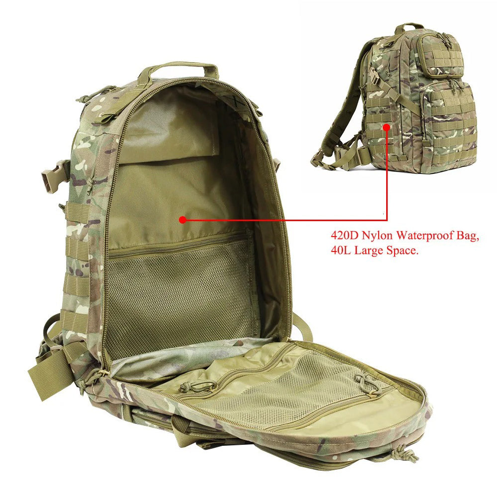 SINAIRSOFT Tactical 55L Outdoor Molle Waterproof Backpack