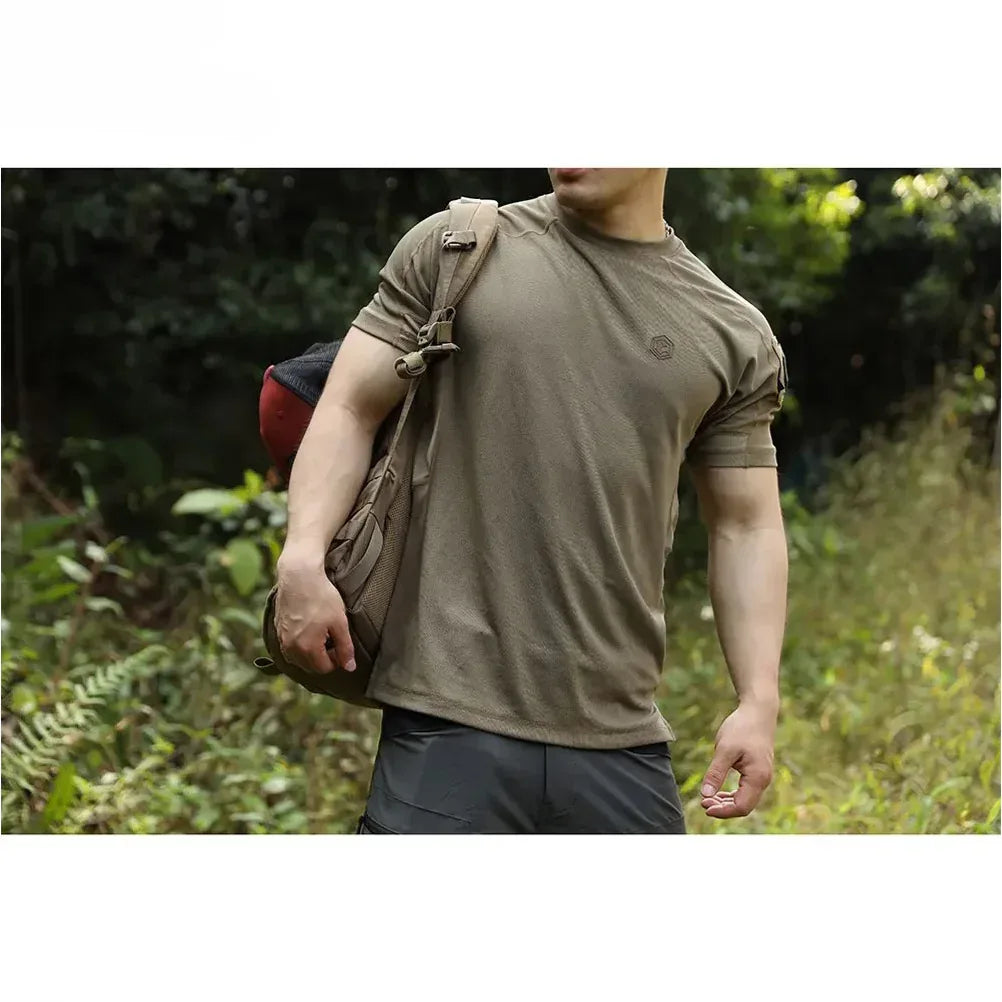 تي شيرت رجالي تكتيكي صيفي سريع الجفاف بأكمام قصيرة من EMERSONGEAR