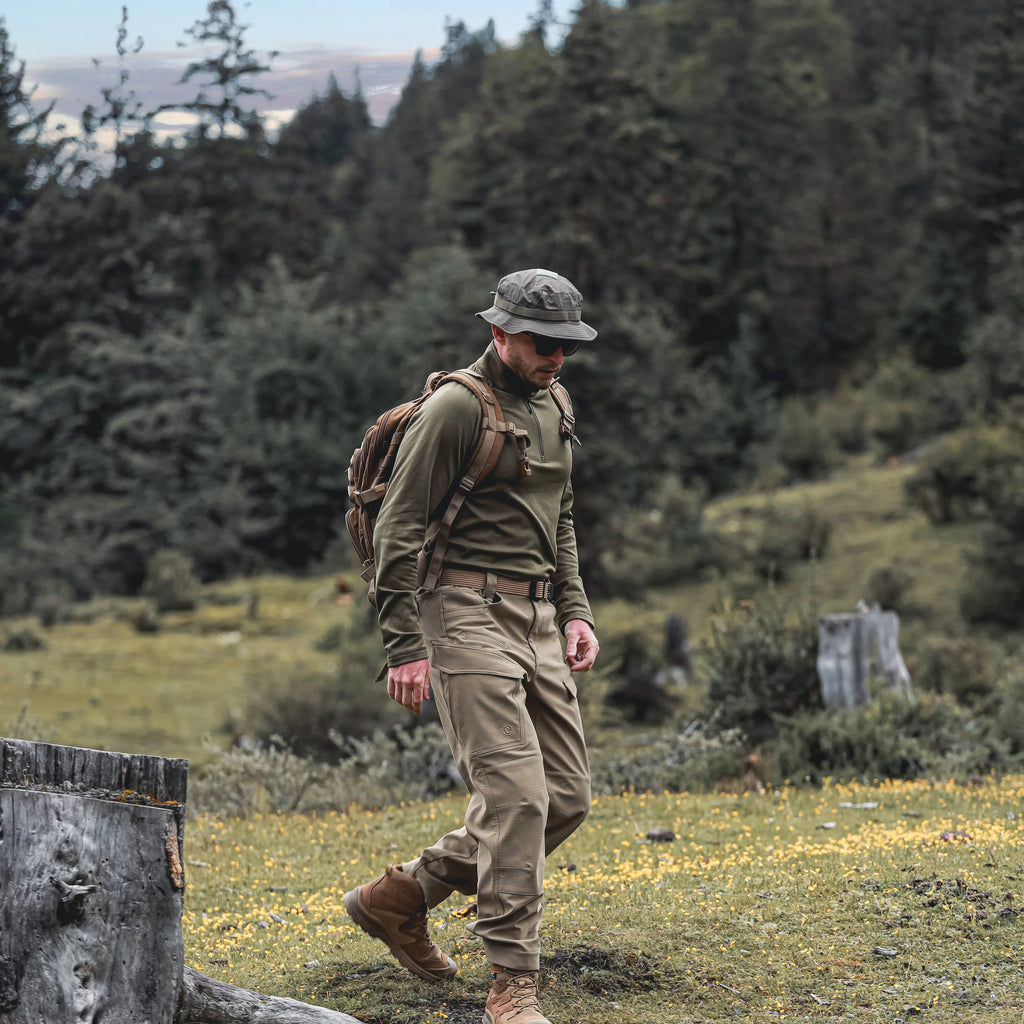 EMERSONGEAR Blue Label سويت شيرت بقبعة "ستيلث" بأكمام طويلة قمصان تكتيكية