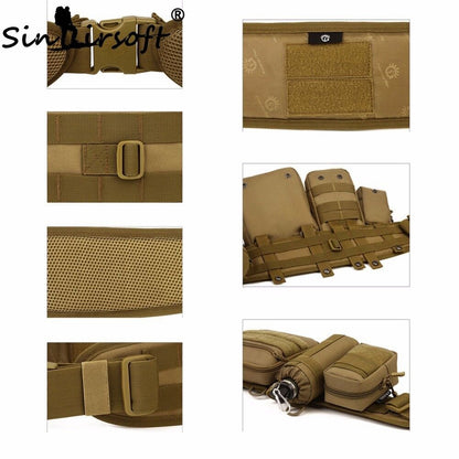 SINAIRSOFT Tactical Men's Combat Belt Airsoft Molle